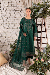 Orion 3Pc - Embroidered Winter Cotton Dress