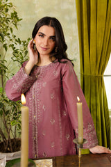 Hira Roomi 2Pc - Embroidered Winter Cotton Dress
