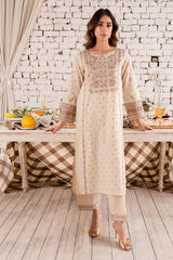 Manila 2Pc Embroidered Winter Cotton Suit
