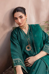 Zink Pine 3Pc - Embroidered Winter Cotton Dress