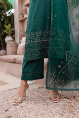 Zink Pine 3Pc - Embroidered Winter Cotton Dress