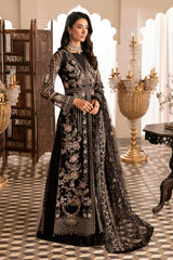 ZARISH 3PC ORGANZA EMBROIDERED