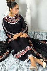 AROOB BLACK 3PC SUMMER VISCOSE