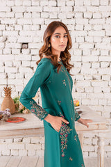 Eyana 2Pc - Embroidered Winter Cotton Dress