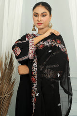 AROOB BLACK 3PC SUMMER VISCOSE