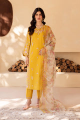 HINA 3Pc - Embroidered Luxe PIMA LAWN