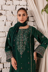 Orion 3Pc - Embroidered Winter Cotton Dress