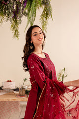 ANCHAL 3PC - EMBROIDERED WINTER COTTON DRESS