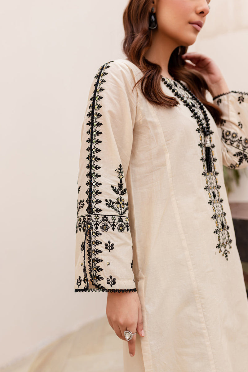 BLACK FROST 2PC - EMBROIDERED DRESS