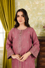 Hira Roomi 2Pc - Embroidered Winter Cotton Dress