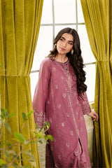 Hira Roomi 2Pc - Embroidered Winter Cotton Dress