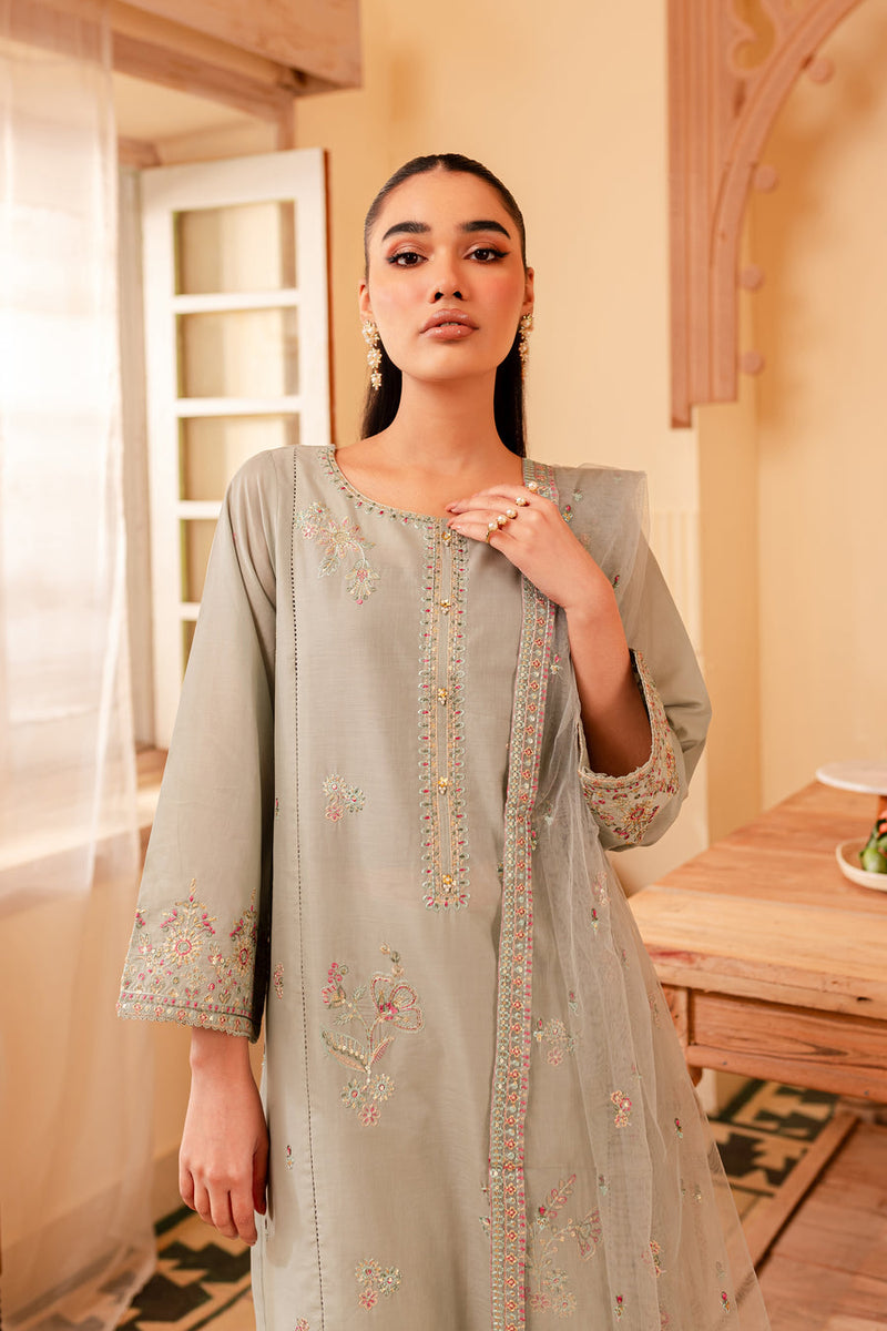 Katherine 3Pc - Embroidered Winter Cotton Dress