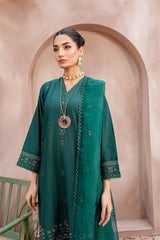 Zink Pine 3Pc - Embroidered Winter Cotton Dress