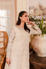 Almond 2Pc - Embroidered Winter Cotton Dress