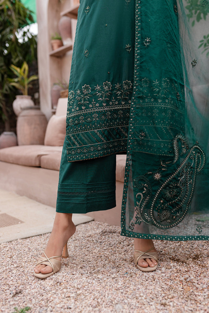 Zink Pine 3Pc - Embroidered Winter Cotton Dress