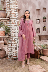 Perry 3Pc - Embroidered Pima Lawn Dress