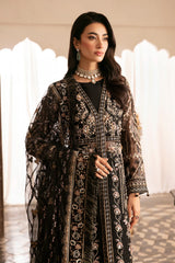 ZARISH 3PC ORGANZA EMBROIDERED