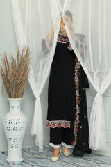 AROOB BLACK 3PC SUMMER VISCOSE