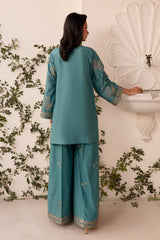 Hooria 2Pc - Embroidered Sharara Pima Lawn Pret