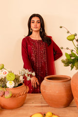 Turkish 3Pc - Embroidered Winter Cotton Stitched Dress