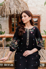 Sena 2Pc - Embroidered Winter Cotton Dress