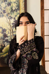 Black Rose 3Pc - Embroidered Winter Cotton Dress