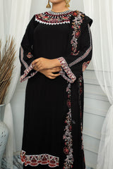 AROOB BLACK 3PC SUMMER VISCOSE