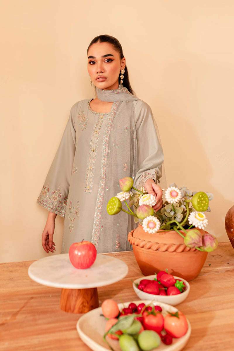 Katherine 3Pc - Embroidered Winter Cotton Dress