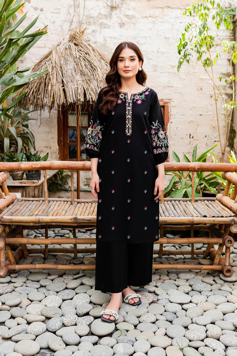 Sena 2Pc - Embroidered Winter Cotton Dress