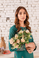 Eyana 2Pc - Embroidered Winter Cotton Dress