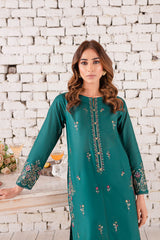 Eyana 2Pc - Embroidered Winter Cotton Dress