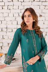 Eyana 2Pc - Embroidered Winter Cotton Dress