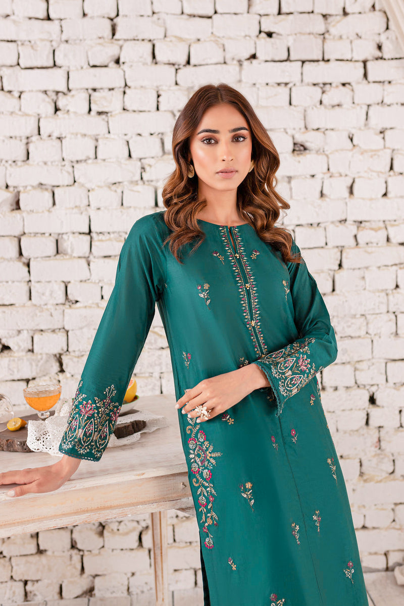 Eyana 2Pc - Embroidered Winter Cotton Dress