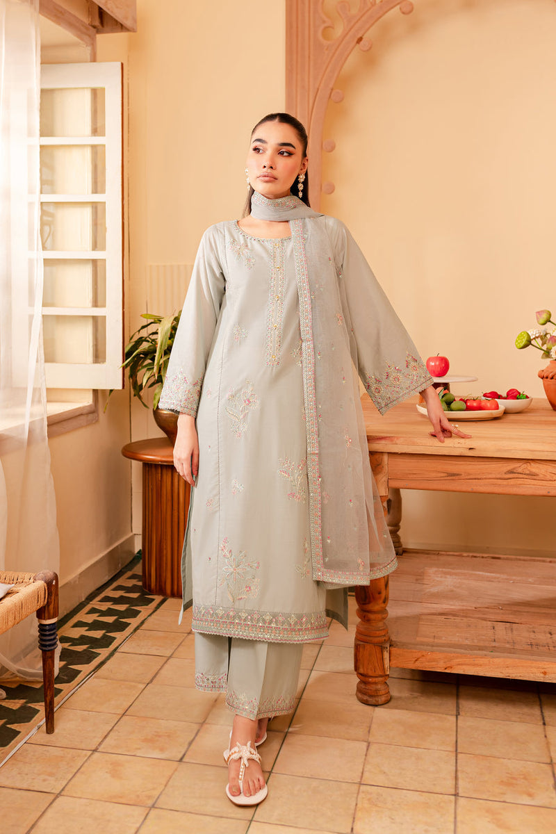 Katherine 3Pc - Embroidered Winter Cotton Dress