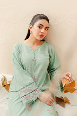 Safina 2Pc - Embroidered Pima Lawn Dress