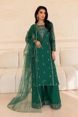 Ashaa 3Pc - Embroidered Sharara Pret