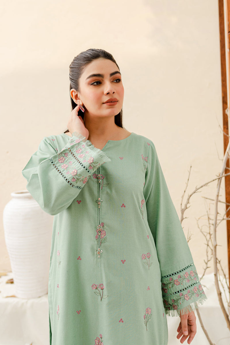 Safina 2Pc - Embroidered Pima Lawn Dress