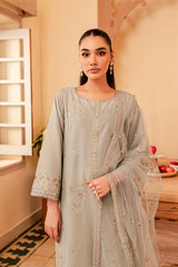 Katherine 3Pc - Embroidered Winter Cotton Dress