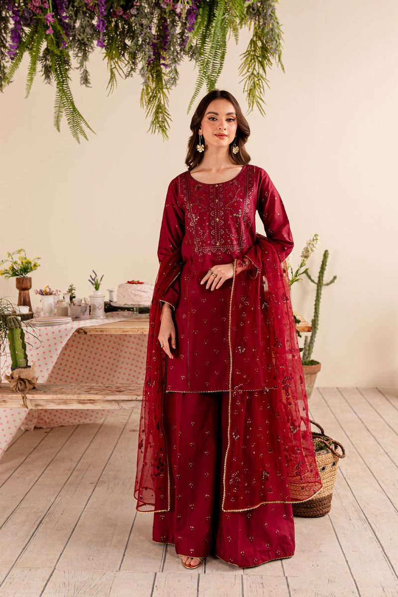 ANCHAL 3PC - EMBROIDERED WINTER COTTON DRESS