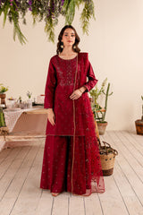 ANCHAL 3PC - EMBROIDERED WINTER COTTON DRESS